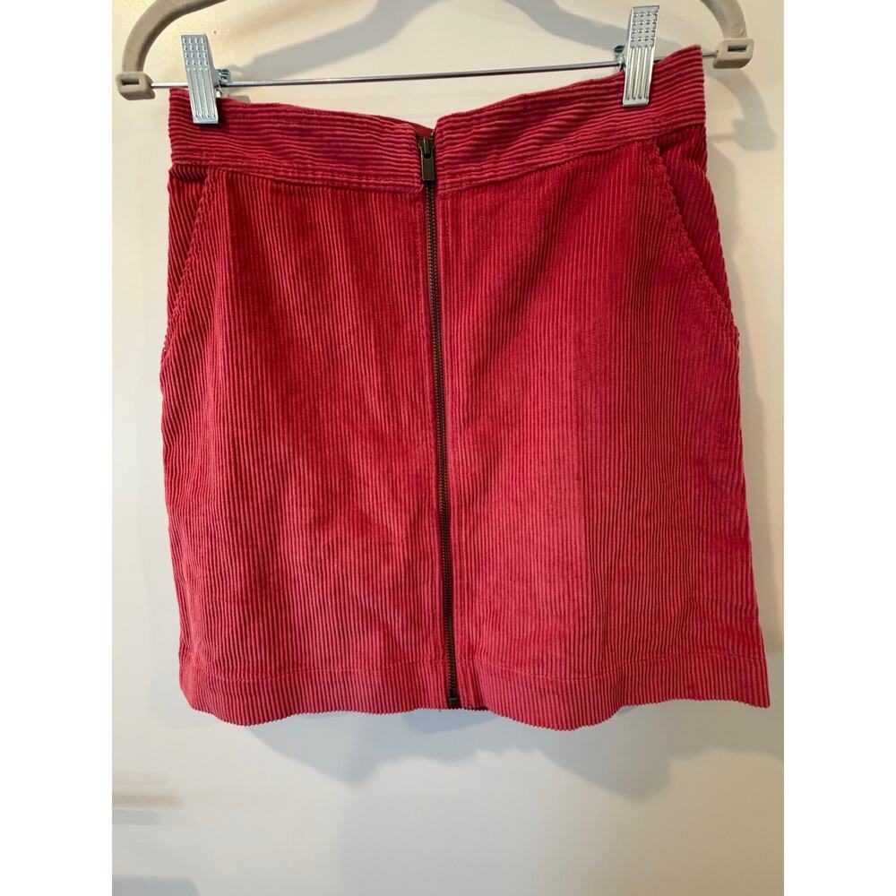 Gap Pink Corduroy Mini Skirt NWT A-line 100% Cotton Y2K Structured Textured